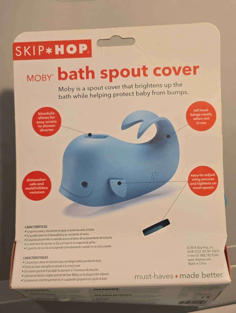 Skip Hop Blue Moby Whale Bath Spout Cover